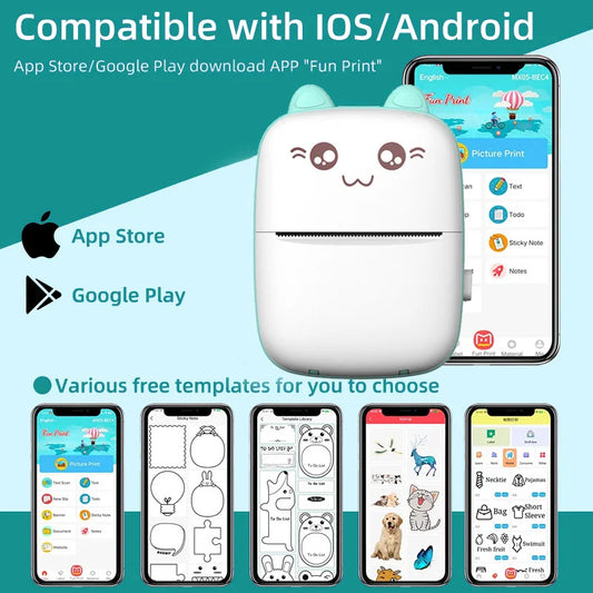 Mini Impresora Edicion Mochi – Imprime Pegatinas y Fotos al Instante